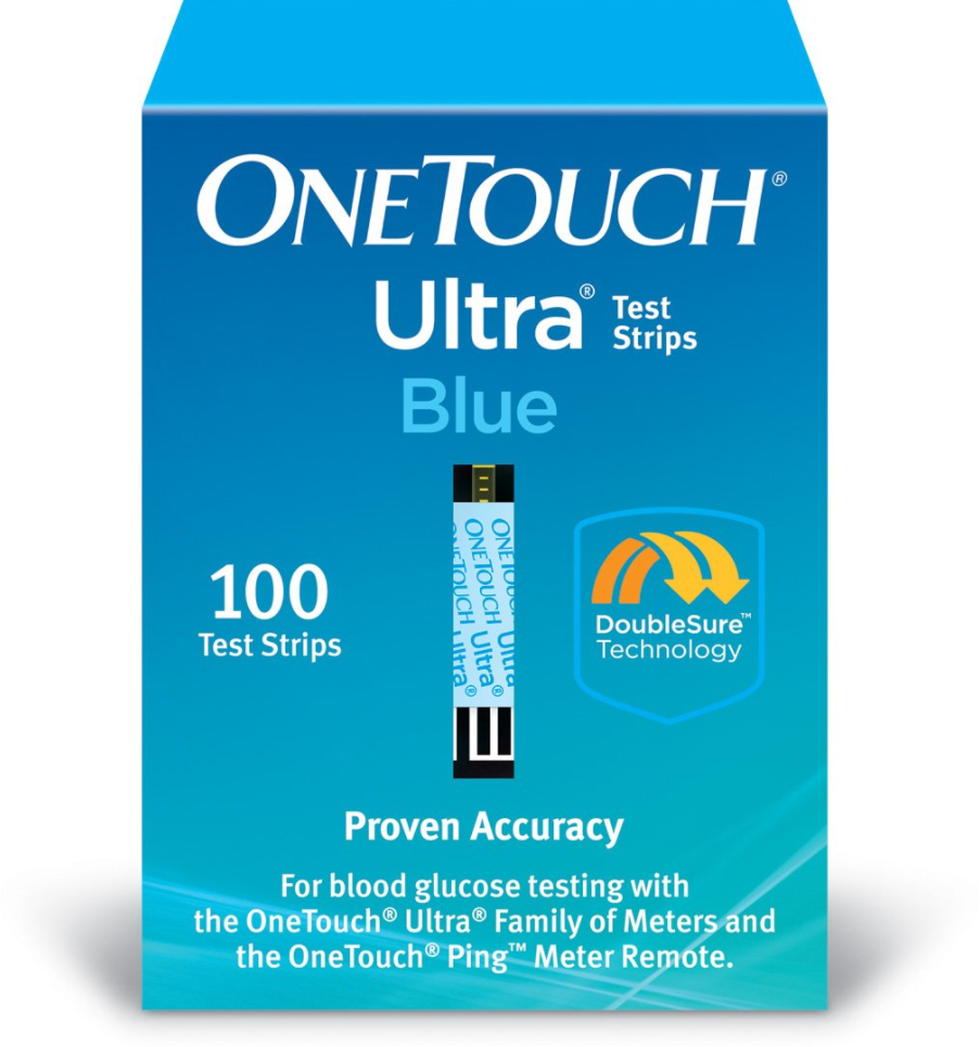 Blood Glucose Test Strips OneTouch Ultra Blue 100 Strips per Box For OneTouch Box /100 Blood Glucose Test Strips OneTouch Ultra Blue 100 Strips per Box For OneTouch Box /100